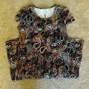 Brown paisley dress